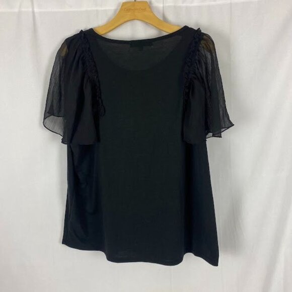 Sweet Violet Black Eiffel Tower Short Sleeve Top Women's 2X - Picture 2 of 9